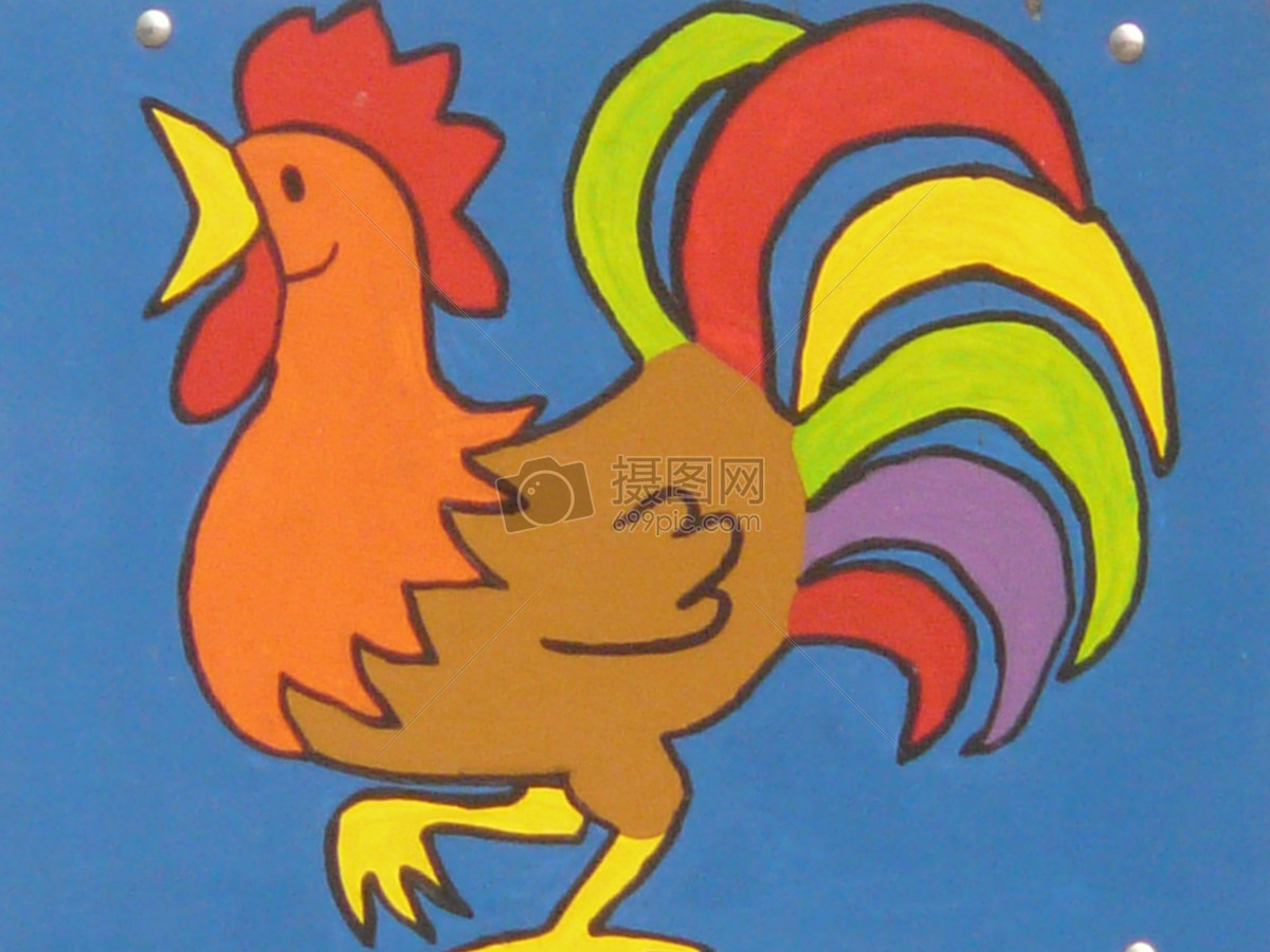 如何画可爱的公鸡简笔画步骤图 肉丁儿童网