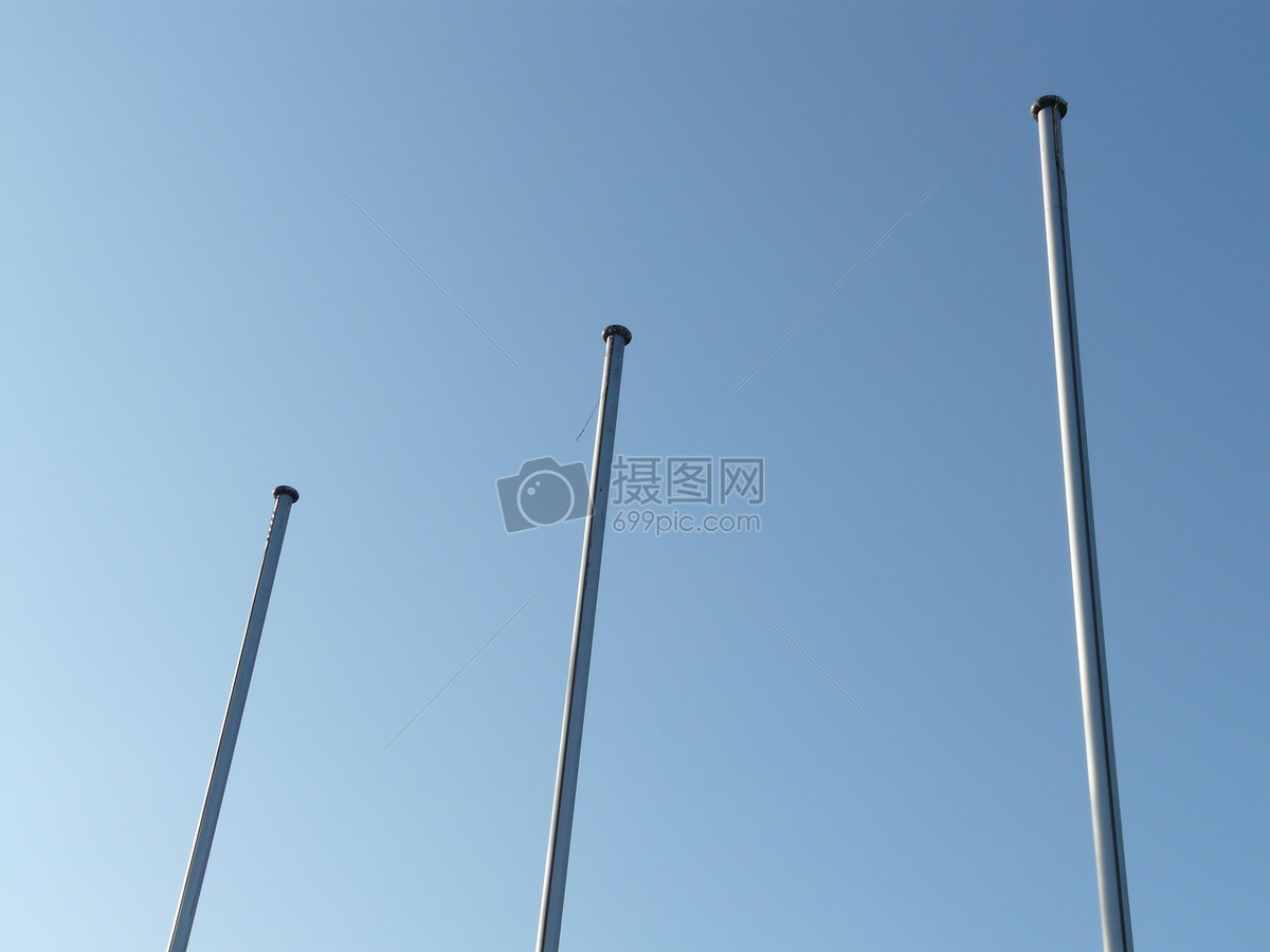 蓝天下的旗杆图片素材_免费下载_jpg图片格式_高清图片37208_摄图网
