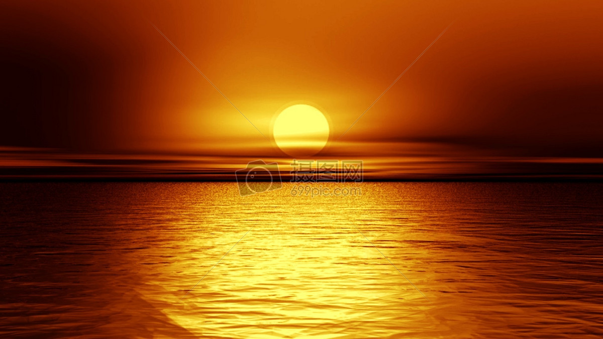 海面上的夕阳