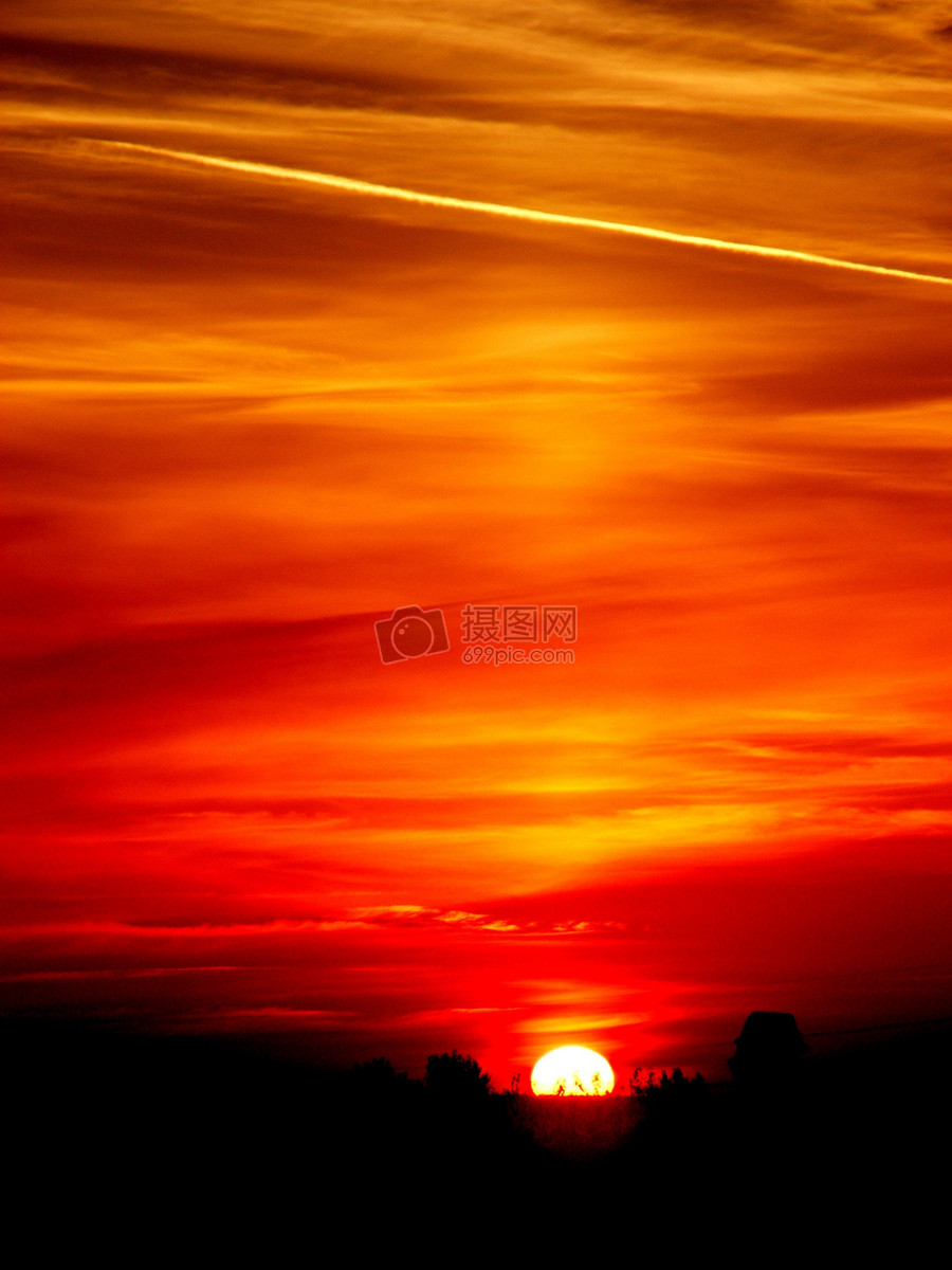 夕阳西下的美景