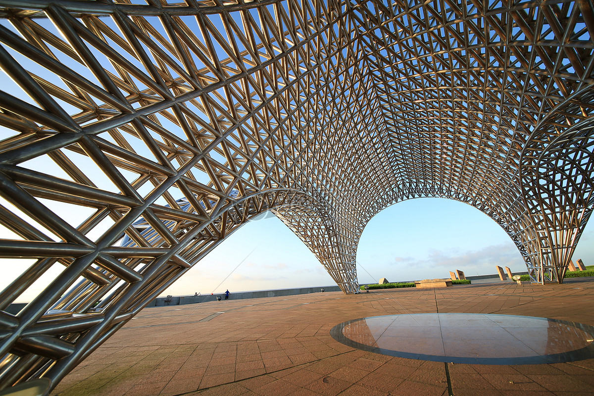 图片 照片 建筑空间 钢铁的框架结构.