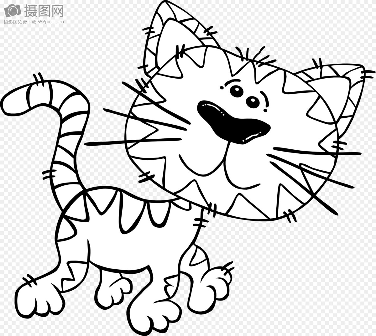 卡通小花猫猫图片素材-编号11300728-图行天下