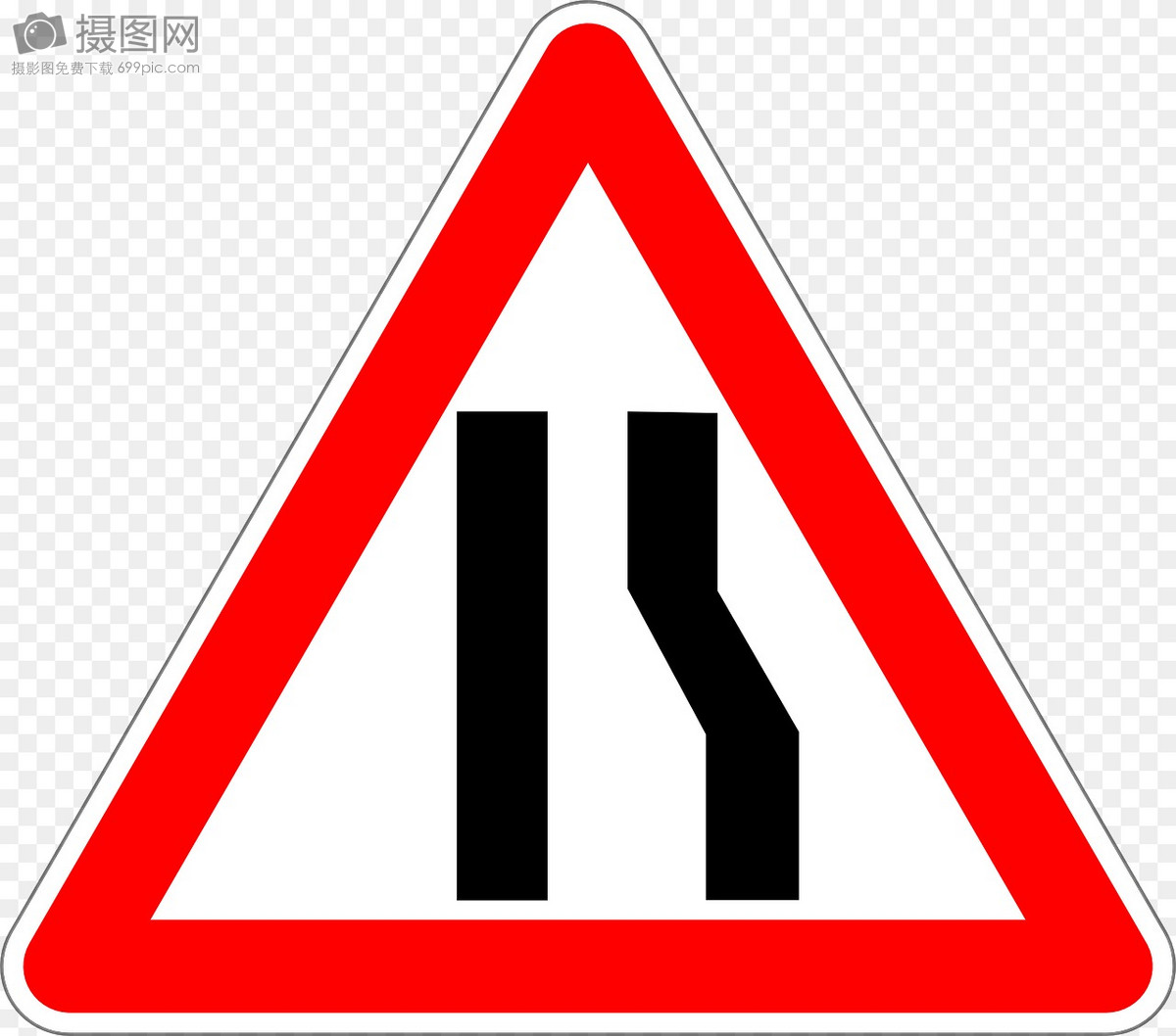 新浪微博  花瓣 举报 标签: 交通指示标交通规则右道变窄图标标志标识