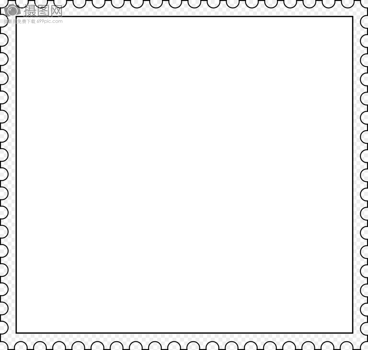 白色邮票边框图片素材_免费下载_svg图片格式_高清_摄