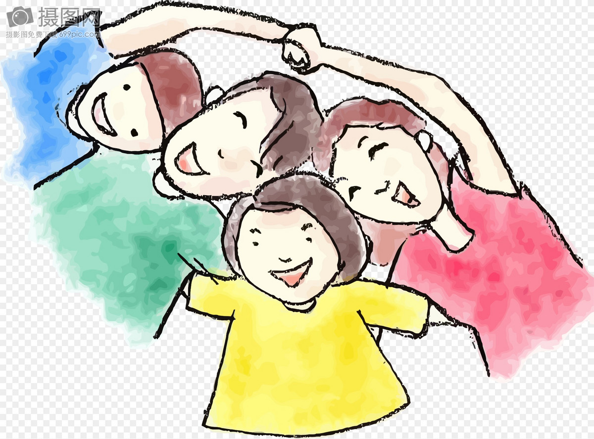 卡通幸福的一家人图片素材免费下载 - 觅知网