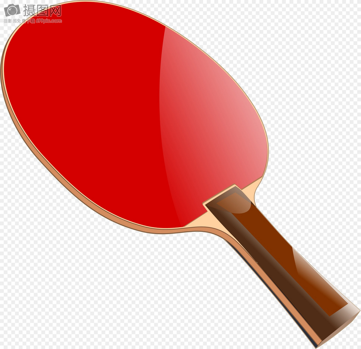 红色的乒乓球拍