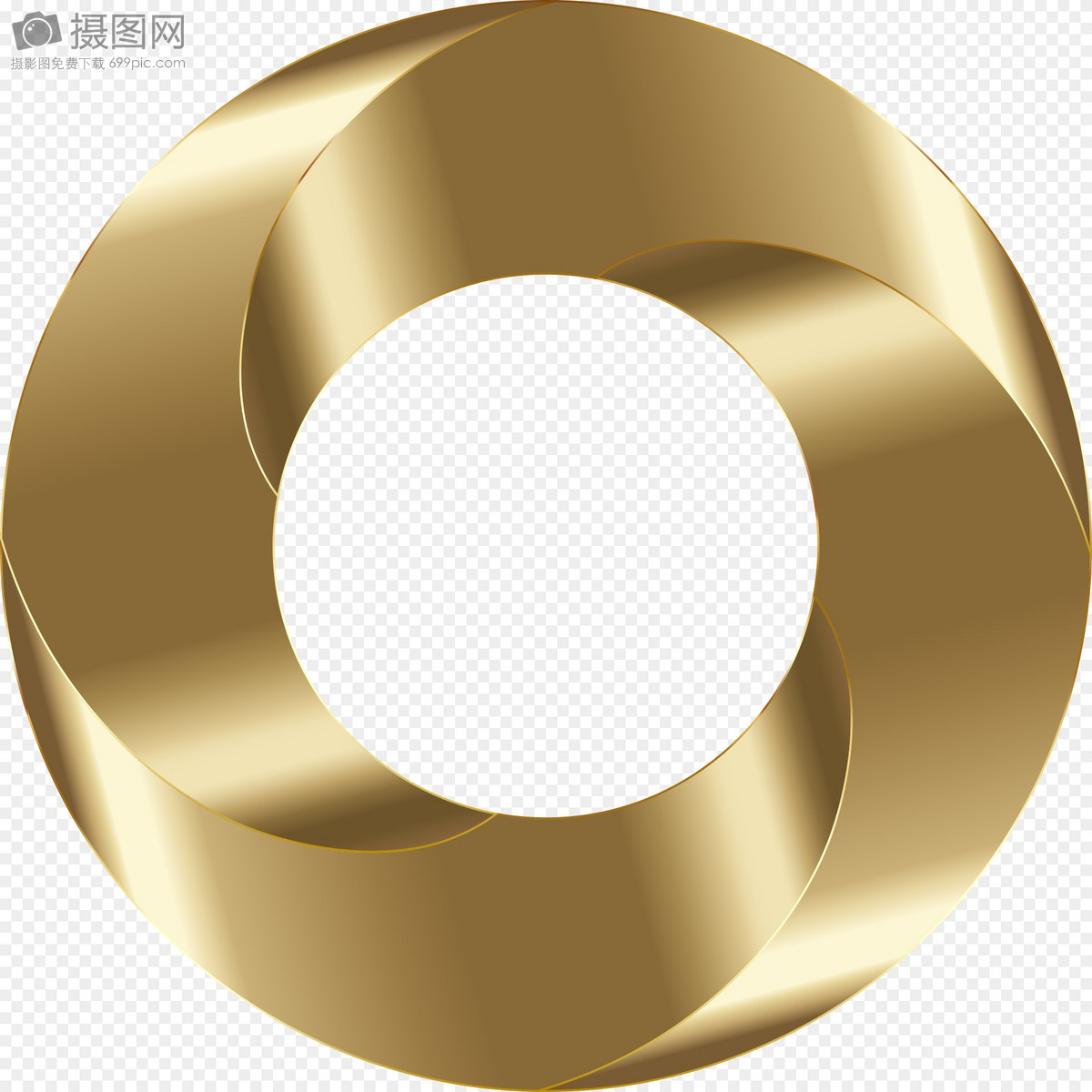 金色金属圆环