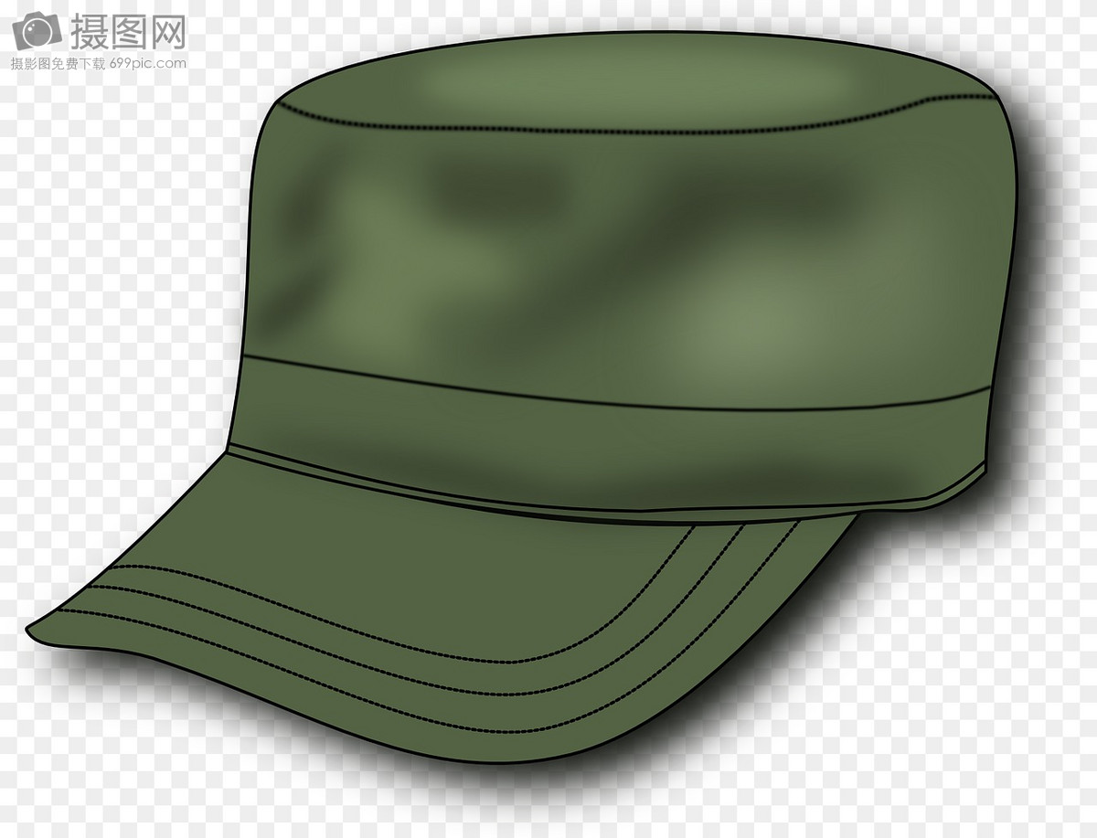 军队绿色帽子元素素材下载-正版素材400020176-摄图网