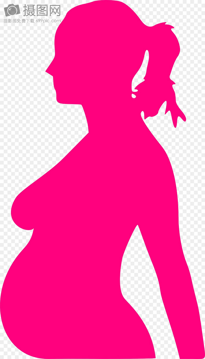女子, 怀孕, 侧影