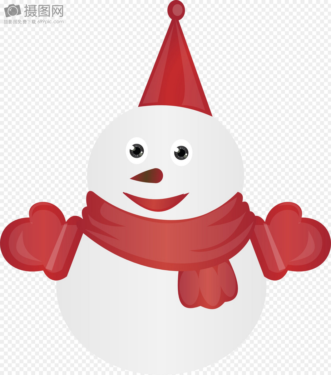 卡通小雪人