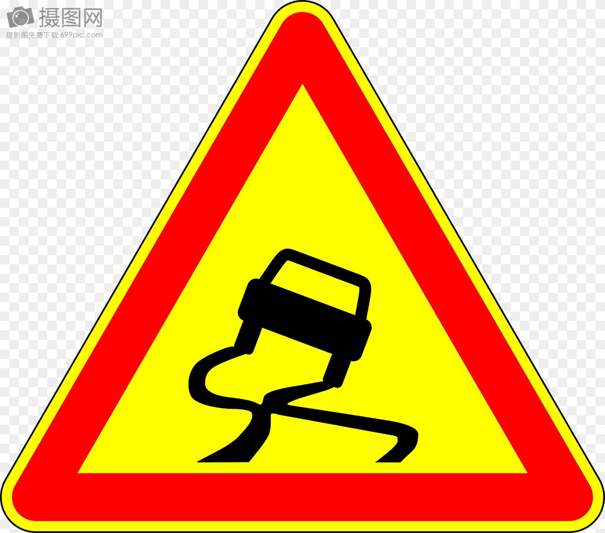 举报 标签: 交通标志提醒标志警告路滑路段道路标志道路标志牌易滑