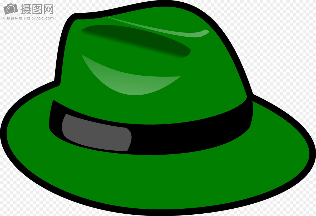 绿色简约帽子矢量素材免费下载 - 觅知网