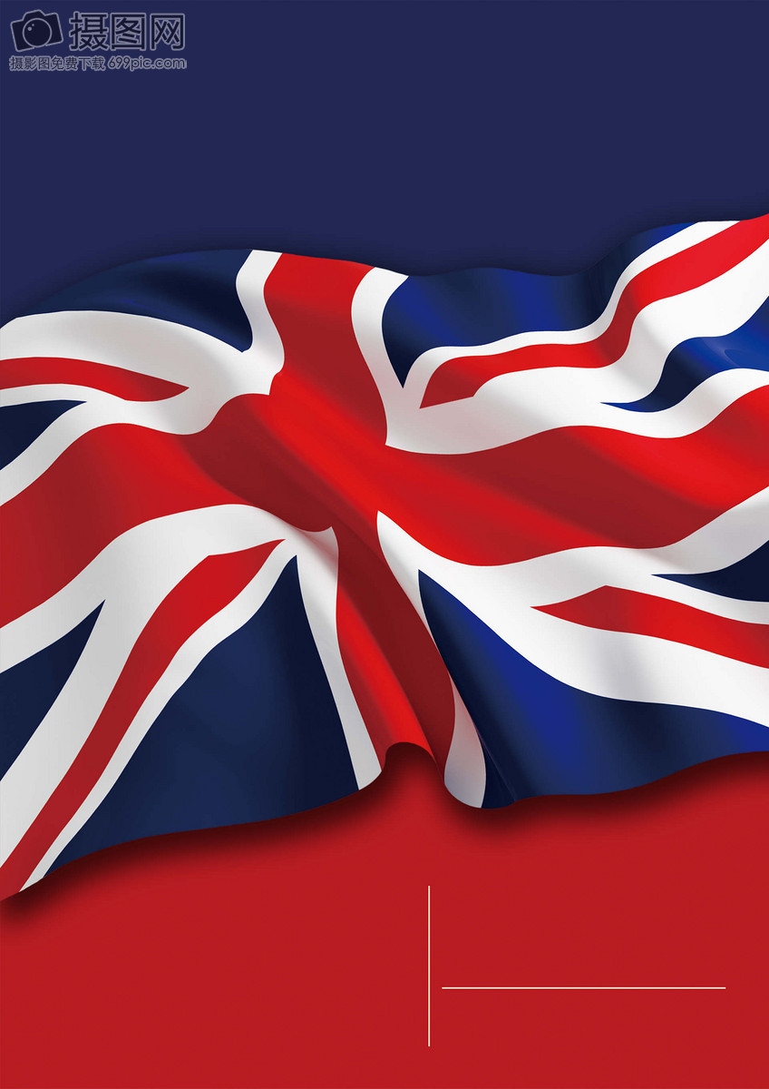 英国国旗旅游海报背景