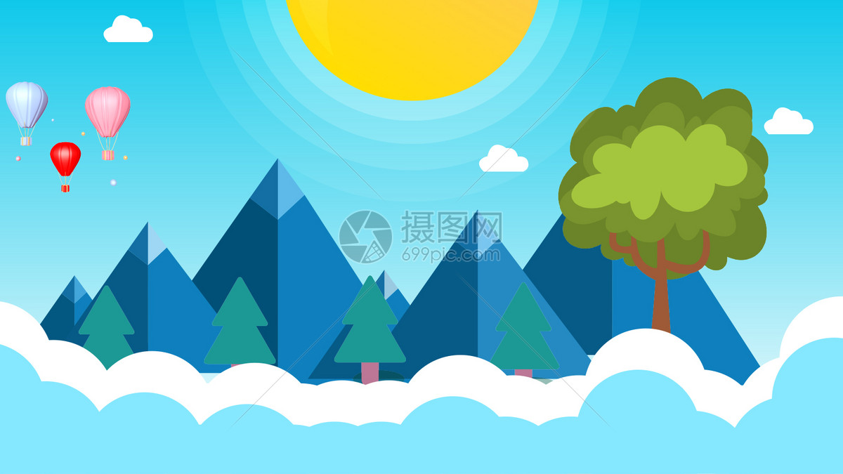 扁平小清新背景