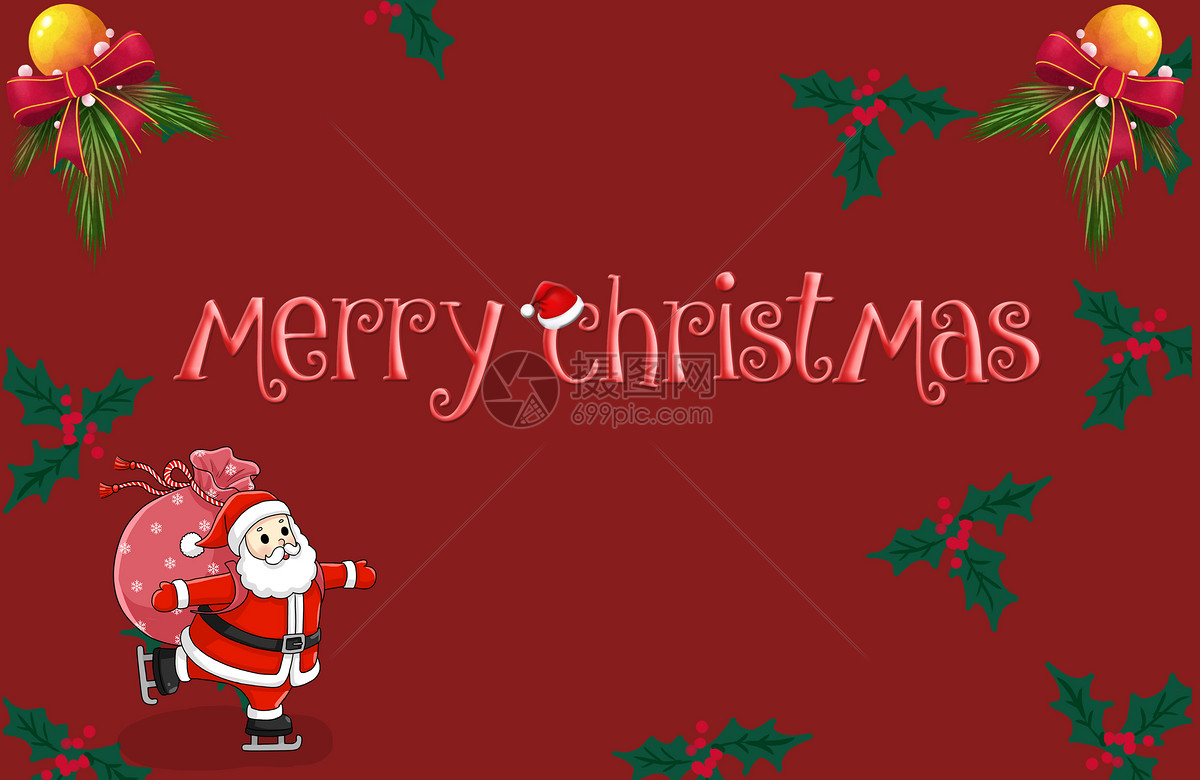 圣诞节快乐海报插画图片下载-正版图片400083222-摄图网