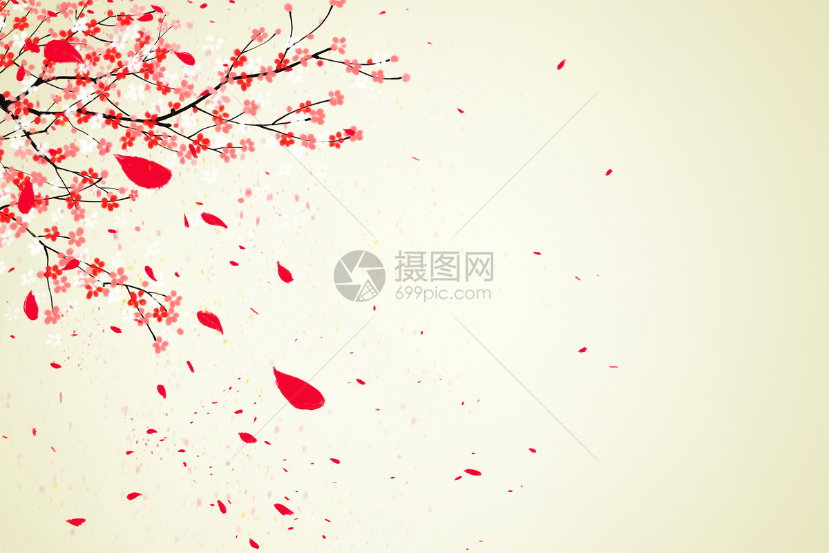 唯美花枝背景图片