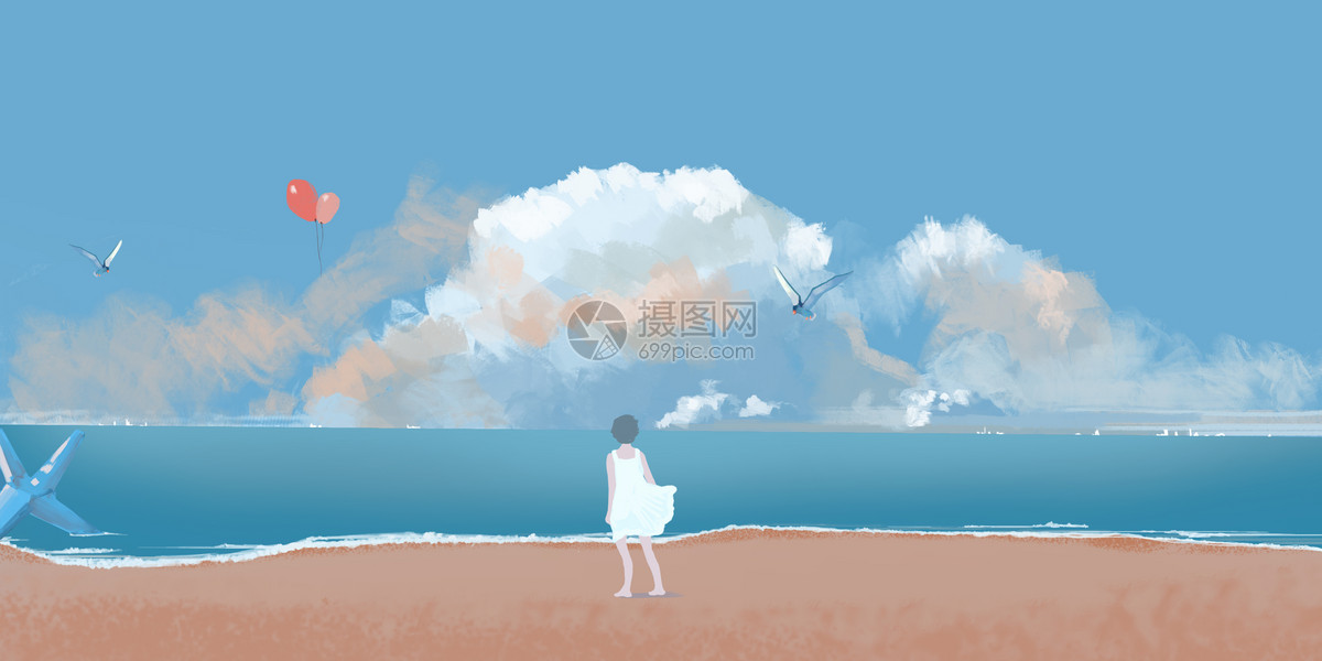 唯美浪漫海边场景