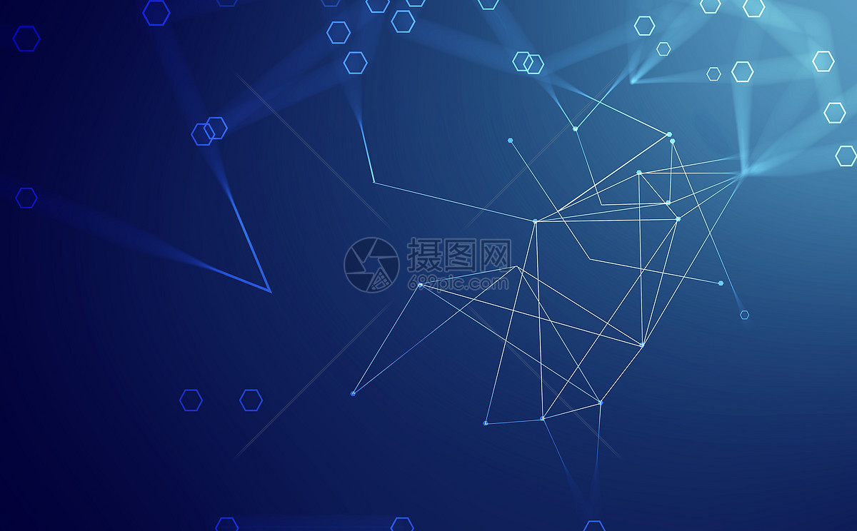 简约蓝色科技线条