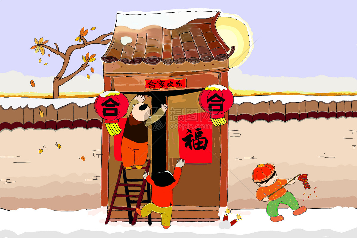 春节习俗系列插画|插画|商业插画|雀角_原创作品-站酷ZCOOL