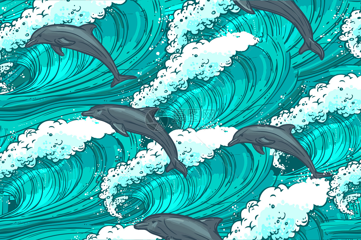 海豚手绘