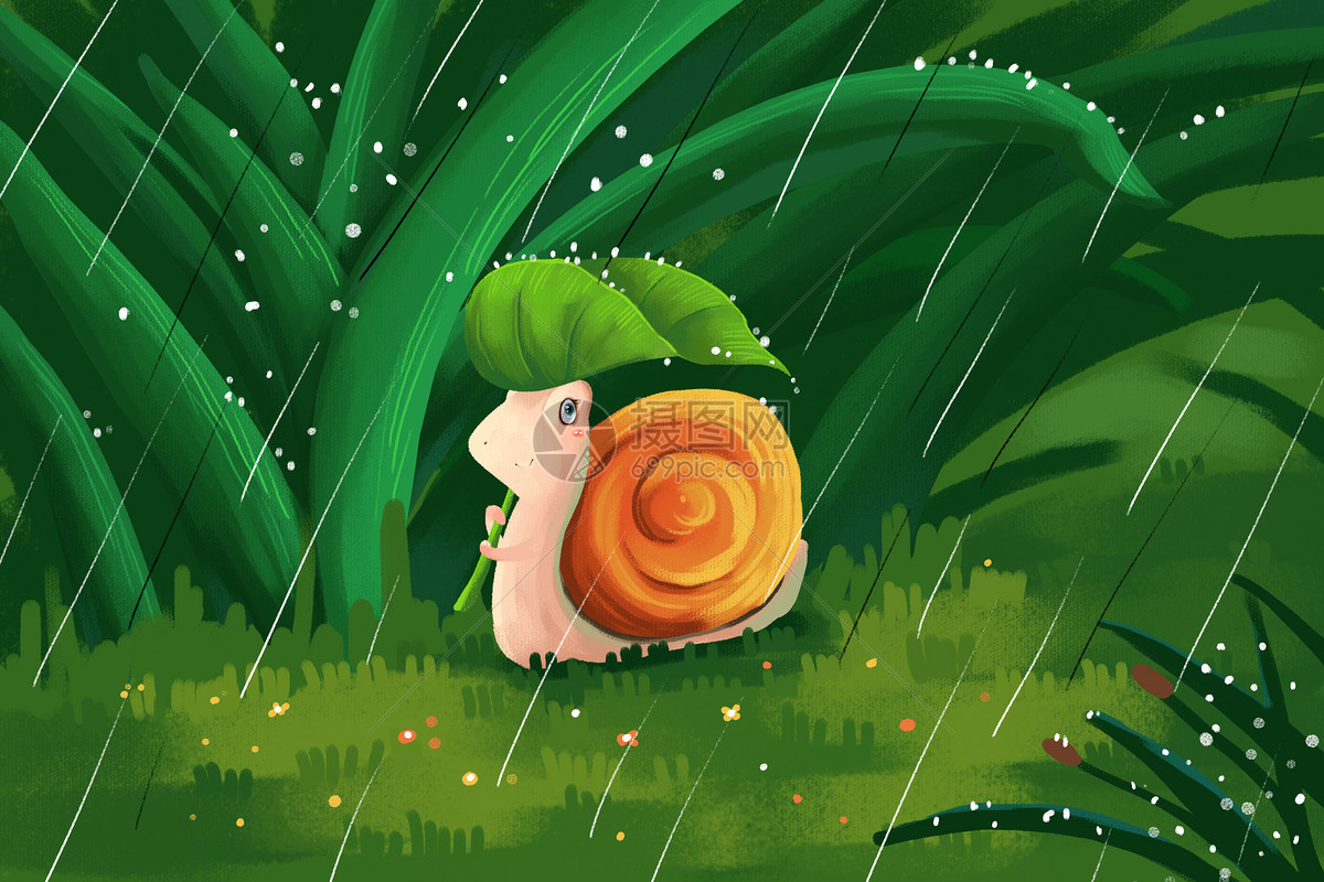 雨中的蜗牛图片素材-正版创意图片500543481-摄图网