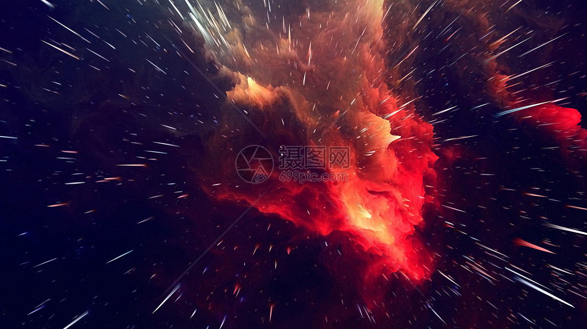 3d炸裂立体放射星云星空背景