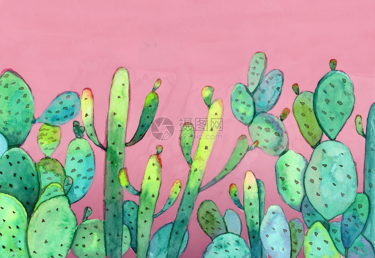 掌水彩手绘ins风图片免费下载小清新图片植物图片粉红色图片粉色图片