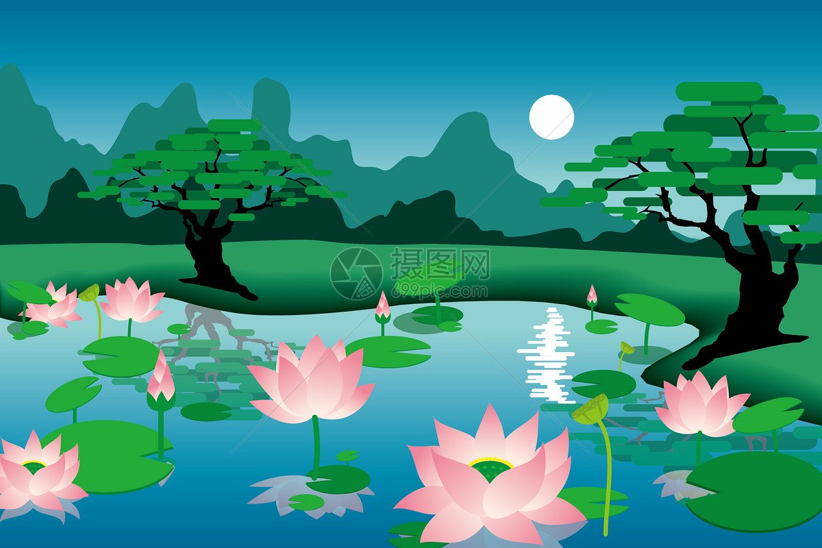 夏天的池塘|插画|商业插画|WQqian - 原创作品 - 站酷 (ZCOOL)
