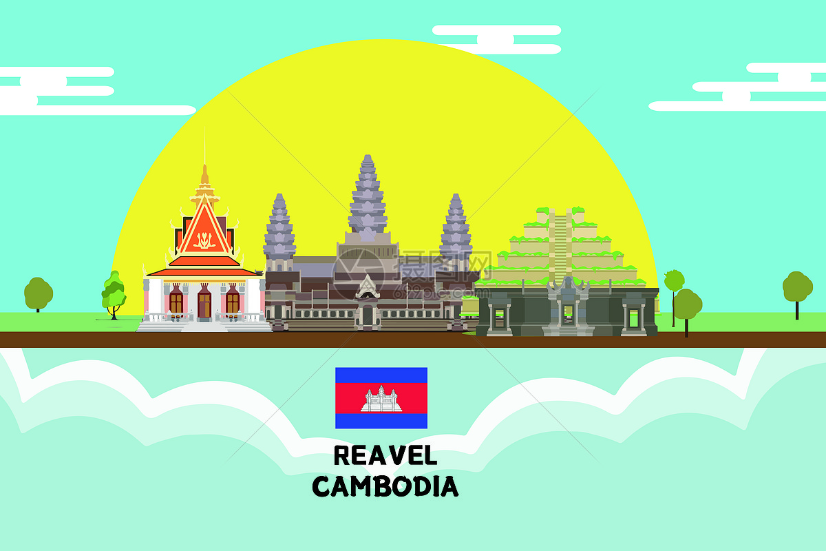 柬埔寨旅游插画图片下载-正版图片400154852-摄图网