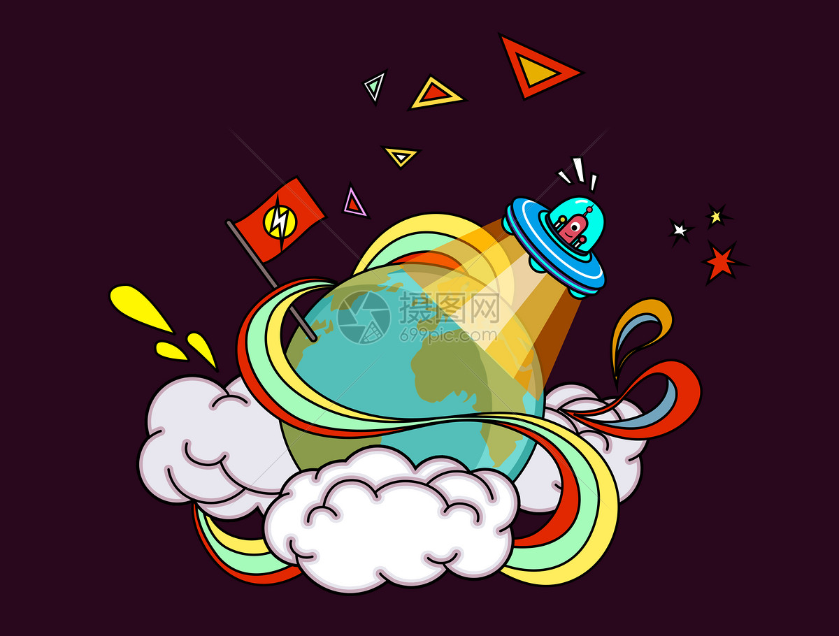 矢量抽象宇宙插画素材37