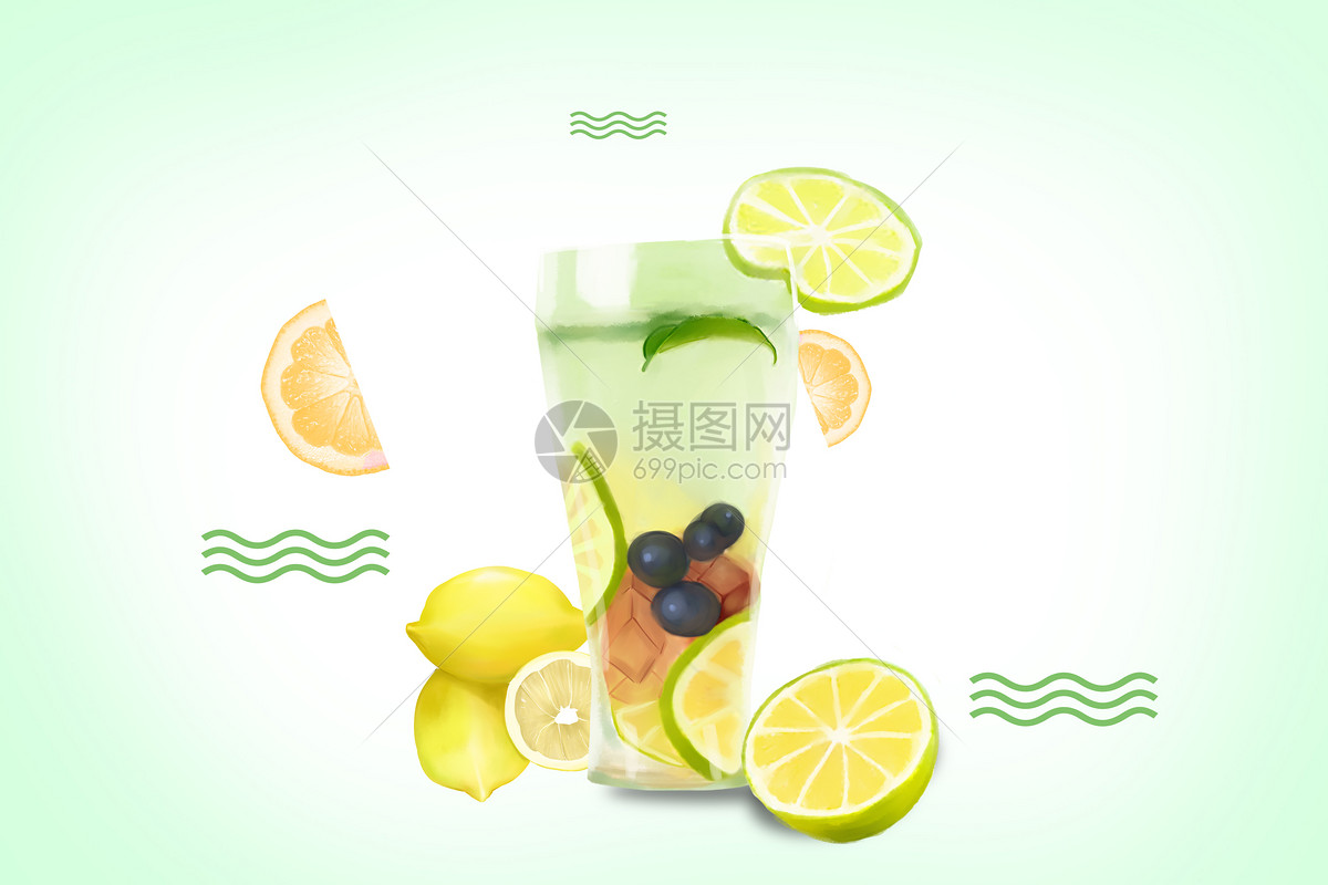 清凉水果冷饮