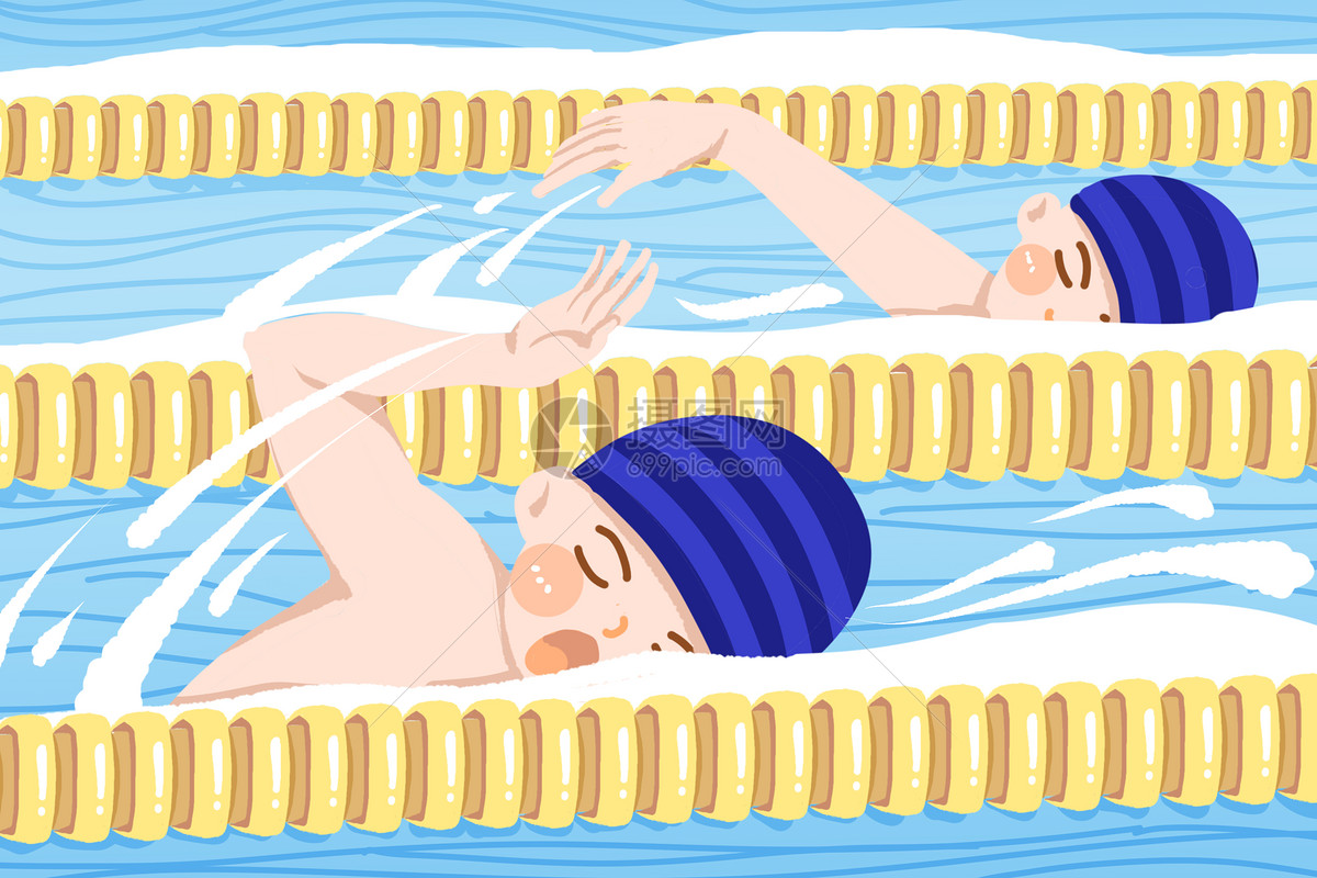 游泳图|插画|儿童插画|姬CC - 原创作品 - 站酷 (ZCOOL)