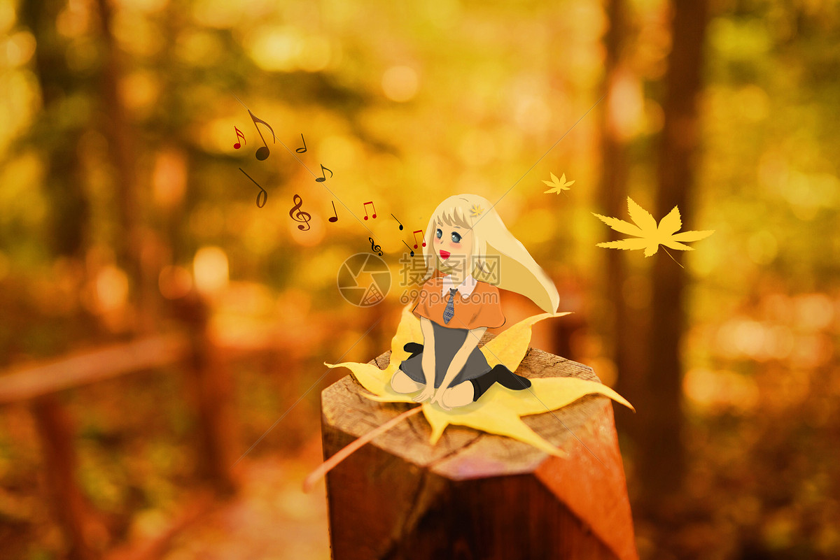 《秋天的小魔女》—收集落叶|插画|儿童插画|兔巴达 - 原创作品 - 站酷 (ZCOOL)