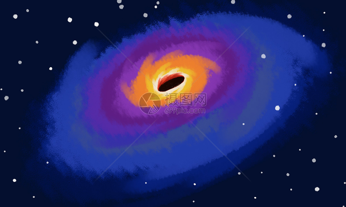 宇宙黑洞插画