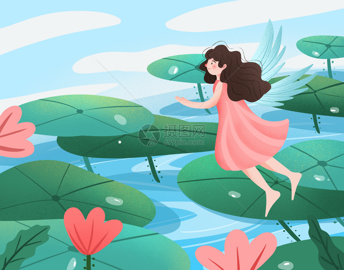 小清新夏天插画