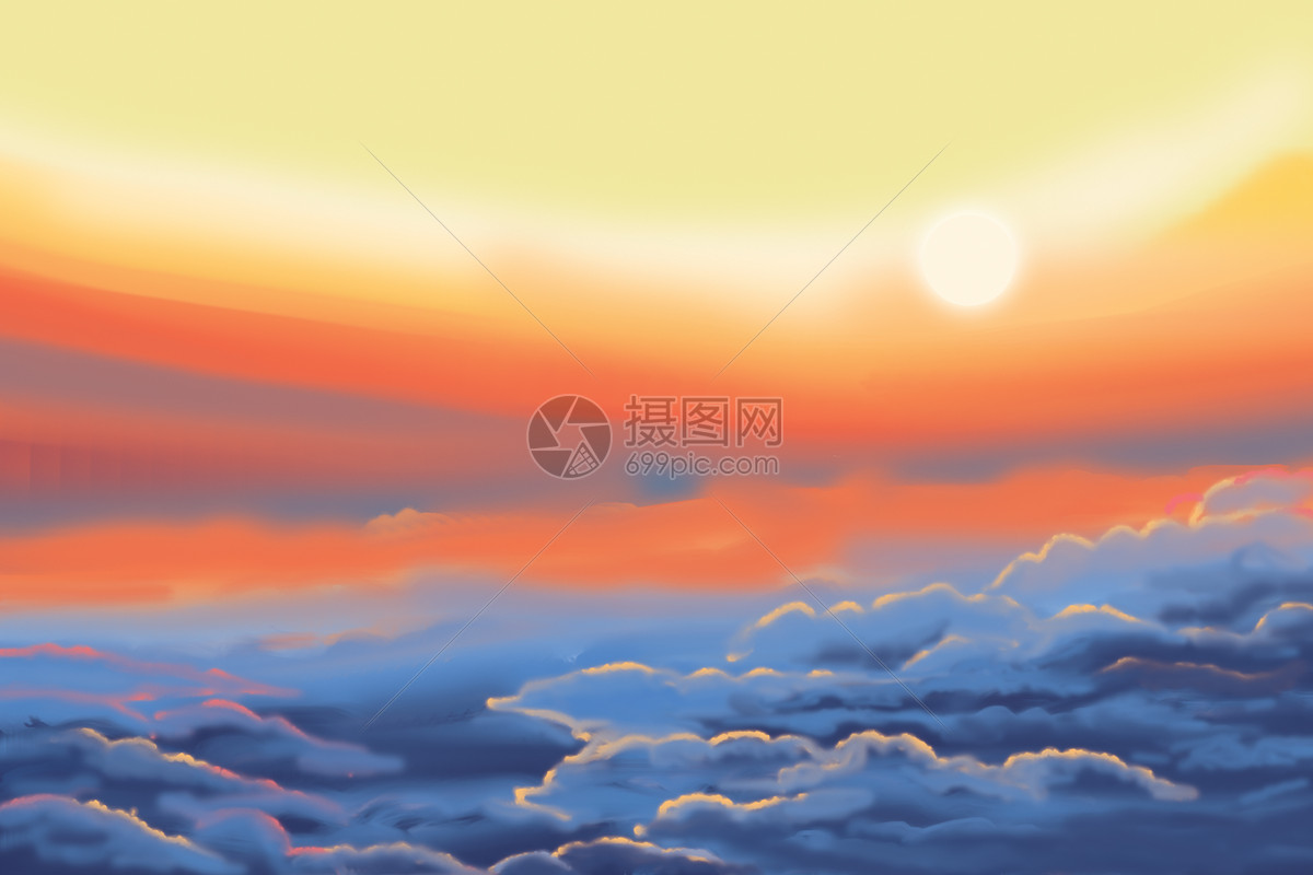 日出云海图