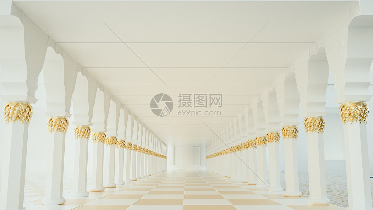 欧式建筑通道