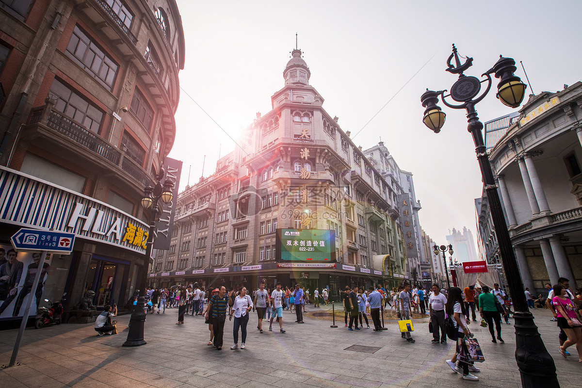 天津的公路与高楼-蓝牛仔影像-中国原创广告影像素材