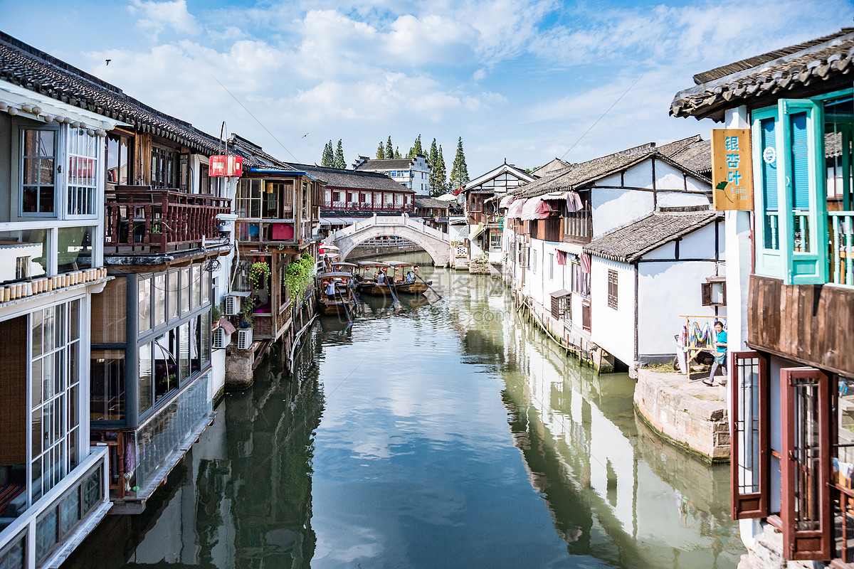 照片 旅游度假 旅游朱家角古镇运河风景.jpg