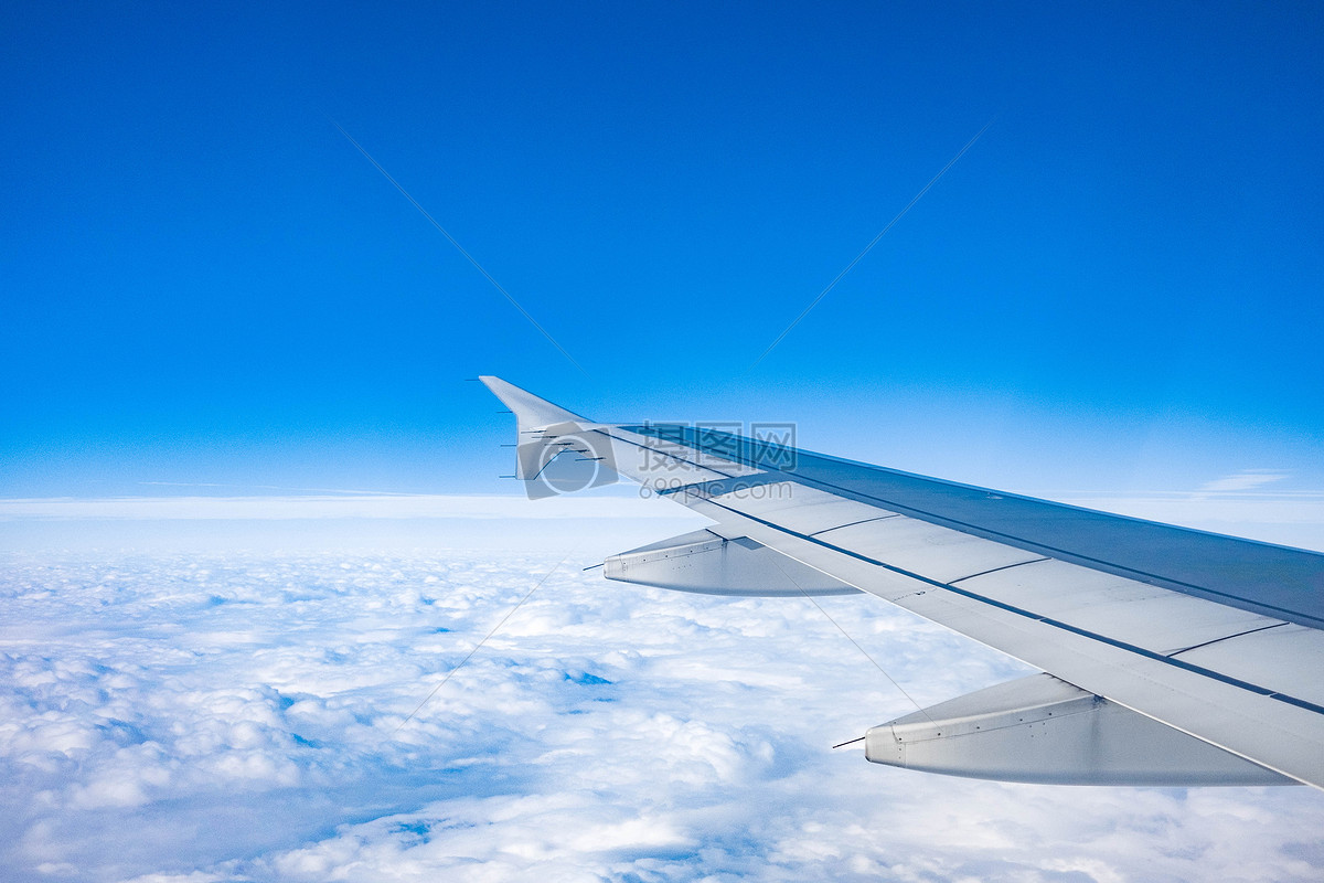 飞机机舱内拍摄机翼高清图片下载-正版图片500177204-摄图网