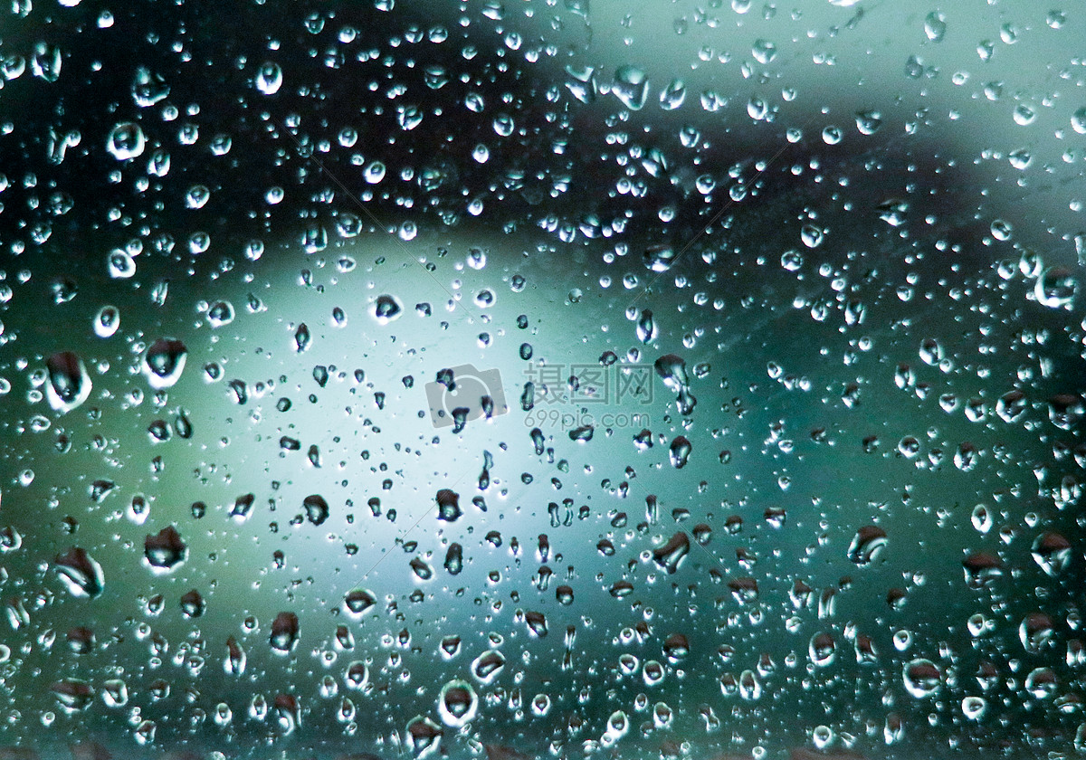 玻璃上的雨珠高清摄影大图-千库网