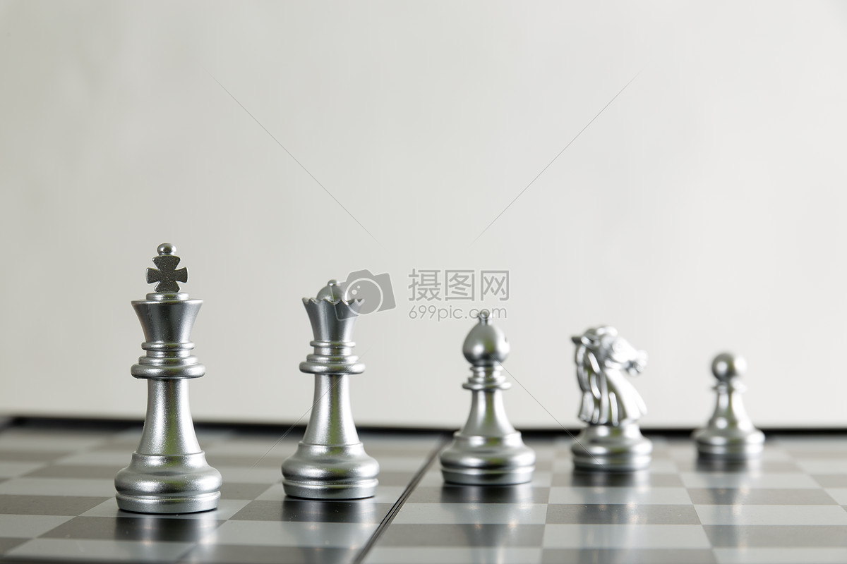 国际象棋平铺摆拍