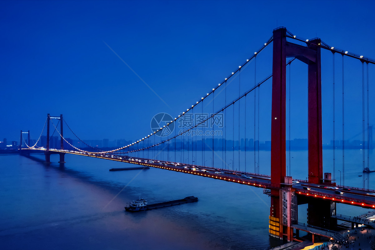 美国金门大桥夜景高清图片素材jpg下载