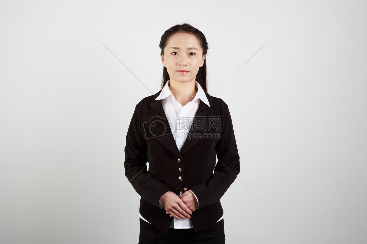 照片 人物情感 白底合成素材商务人像女性.