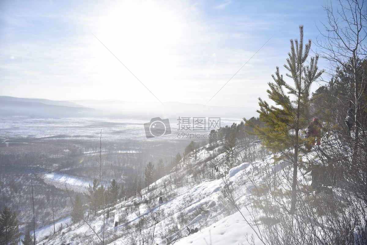 冬季中国北方冰雪中的风景