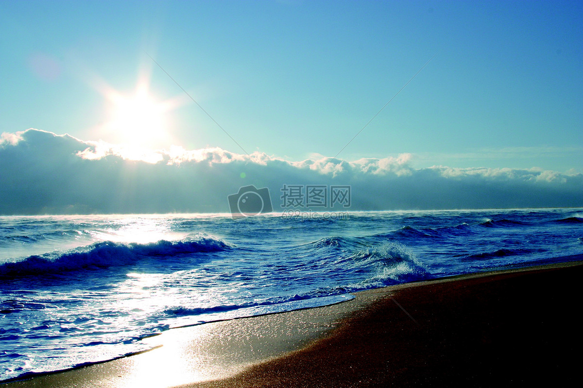图片 照片 自然风景 海上日出美景jpg
