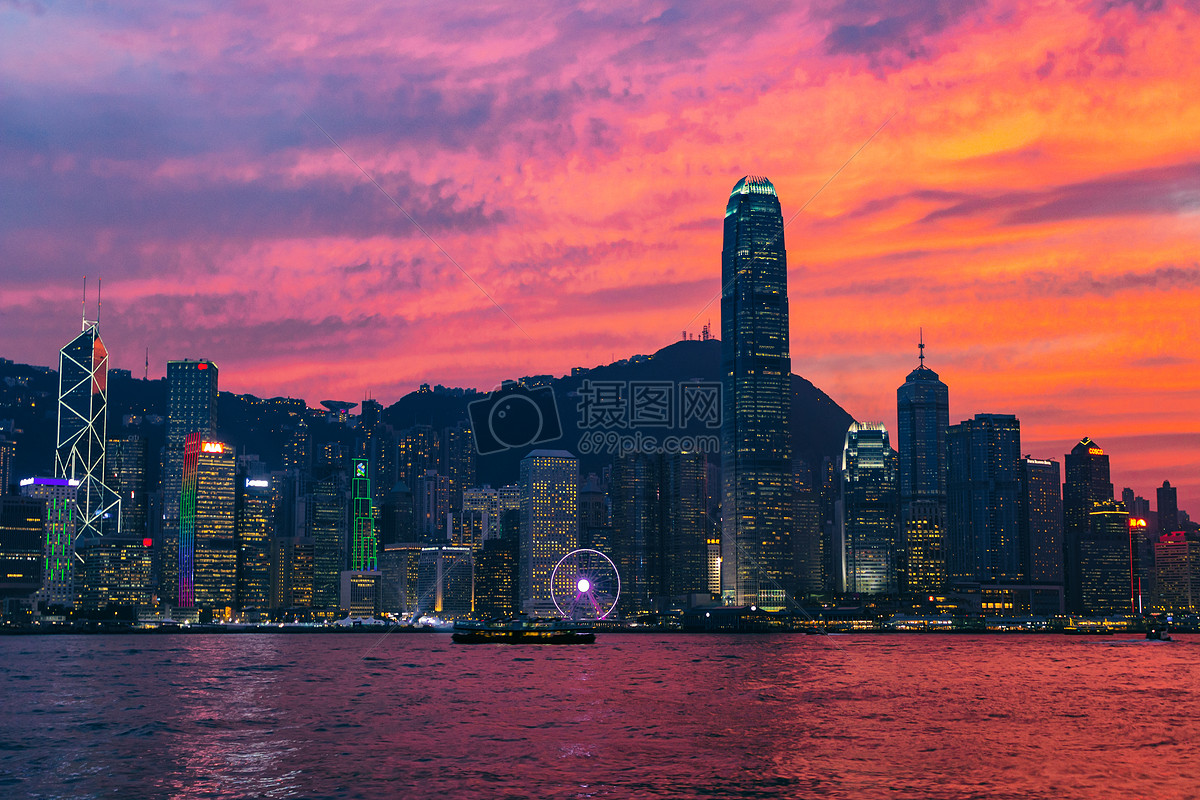 五光十色的香港夜景高清图片下载-正版图片500721866-摄图网