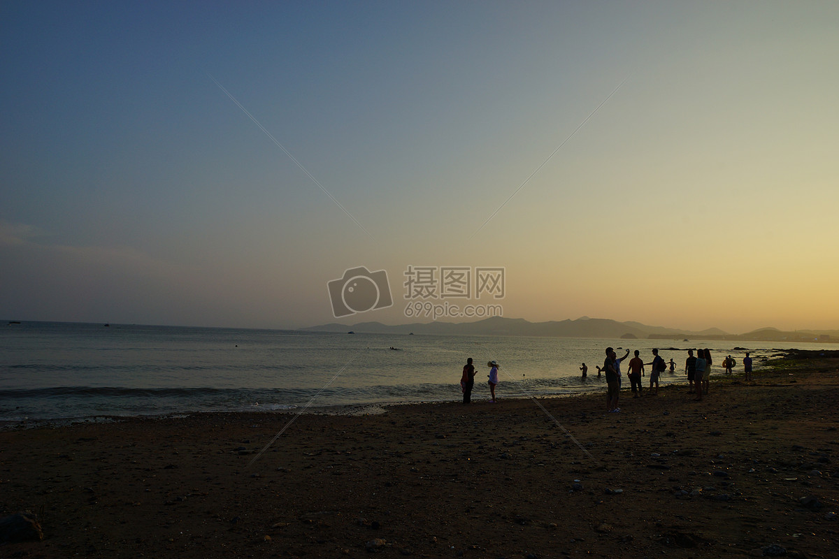 大连游玩海边夕阳摄影图片免费下载_自然/风景图库