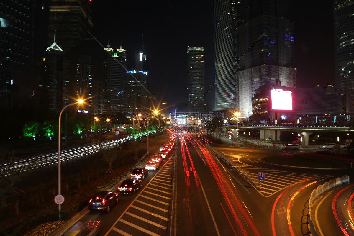 上海东方明珠塔夜景