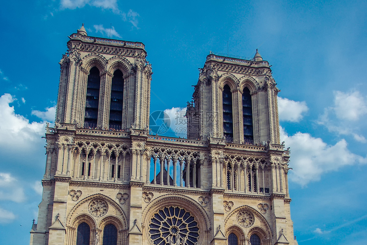 巴黎圣母院夜景风光高清图片下载-正版图片501002478-摄图网